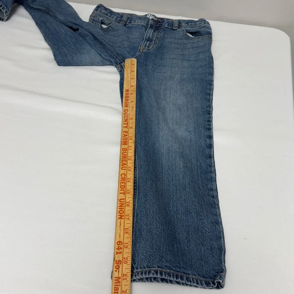 OshKosh Bgosh Kids Classic Straight Blue Jeans Medium Wash Denim Boys 7 Husky